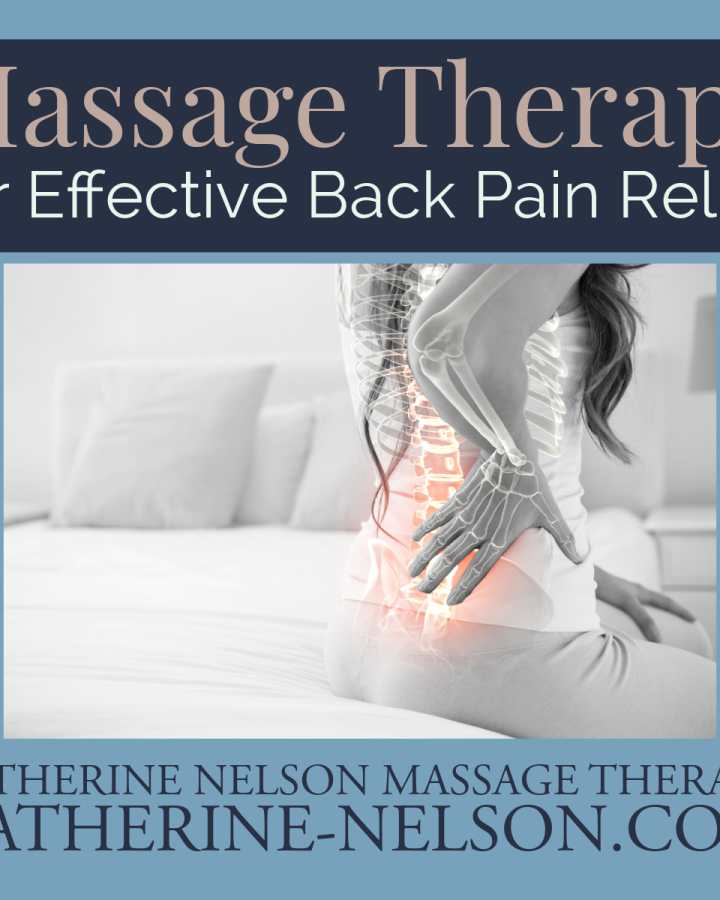 woman holding her aching back