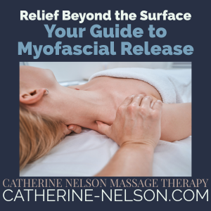 woman receiving deep massage work to the back of her neck