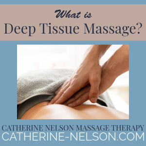 person receiving deep tissue massage to the low back